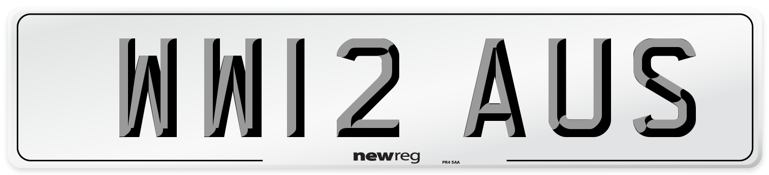 WW12 AUS Number Plate from New Reg